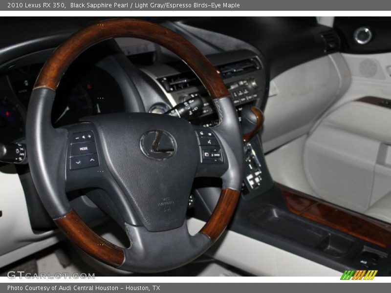 Black Sapphire Pearl / Light Gray/Espresso Birds-Eye Maple 2010 Lexus RX 350