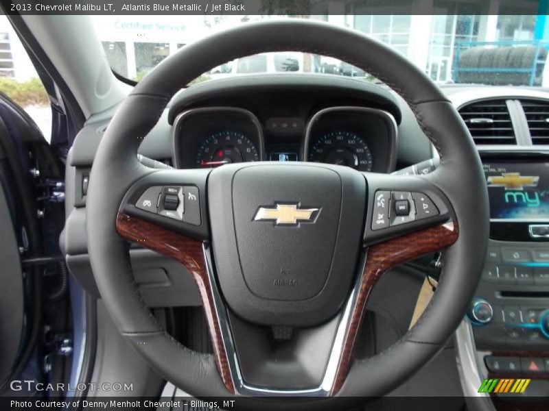 Atlantis Blue Metallic / Jet Black 2013 Chevrolet Malibu LT