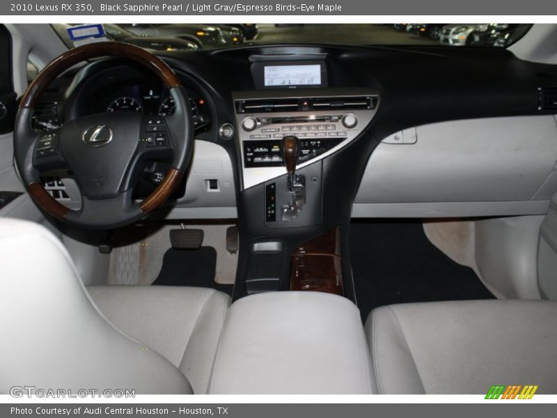Black Sapphire Pearl / Light Gray/Espresso Birds-Eye Maple 2010 Lexus RX 350