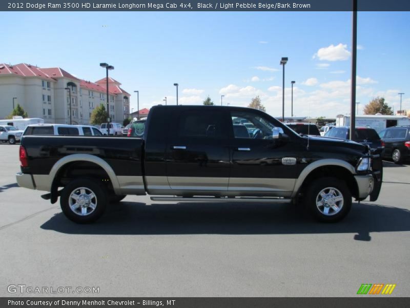 Black / Light Pebble Beige/Bark Brown 2012 Dodge Ram 3500 HD Laramie Longhorn Mega Cab 4x4