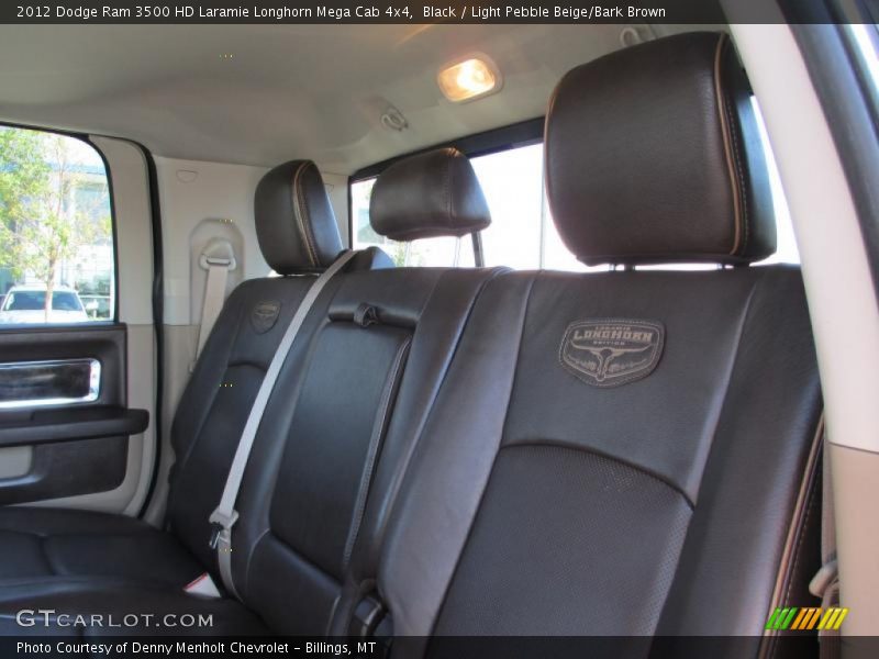 Black / Light Pebble Beige/Bark Brown 2012 Dodge Ram 3500 HD Laramie Longhorn Mega Cab 4x4