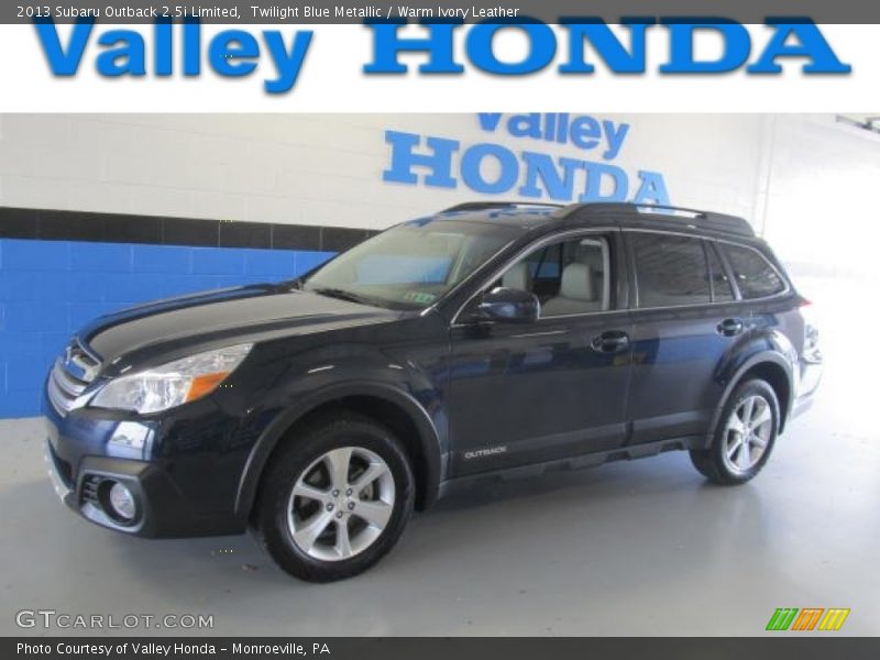 Twilight Blue Metallic / Warm Ivory Leather 2013 Subaru Outback 2.5i Limited