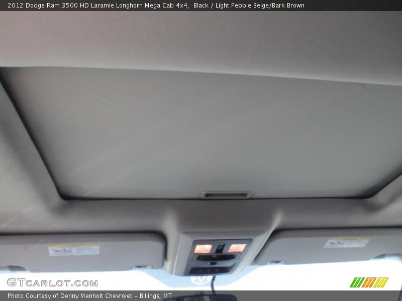 Black / Light Pebble Beige/Bark Brown 2012 Dodge Ram 3500 HD Laramie Longhorn Mega Cab 4x4