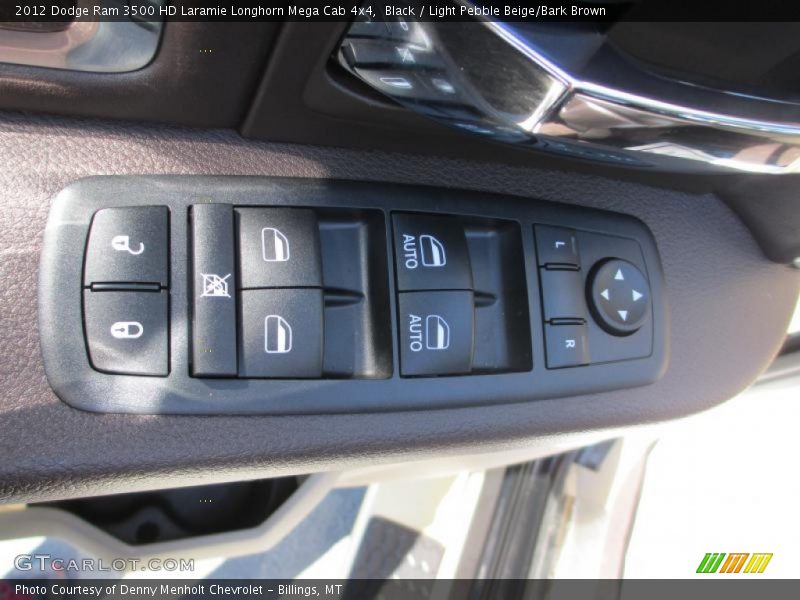 Black / Light Pebble Beige/Bark Brown 2012 Dodge Ram 3500 HD Laramie Longhorn Mega Cab 4x4