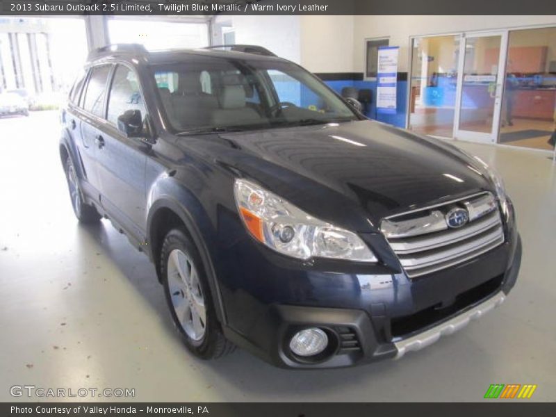 Twilight Blue Metallic / Warm Ivory Leather 2013 Subaru Outback 2.5i Limited