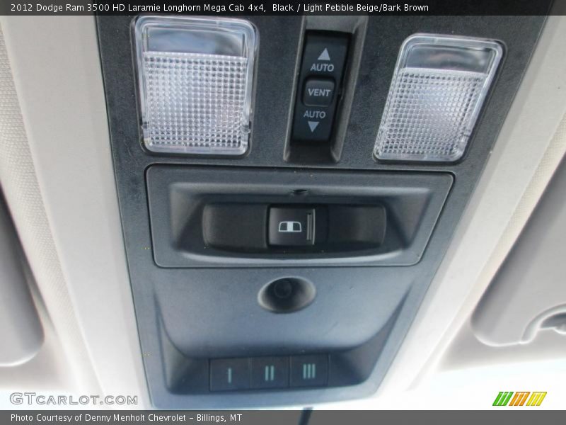 Black / Light Pebble Beige/Bark Brown 2012 Dodge Ram 3500 HD Laramie Longhorn Mega Cab 4x4
