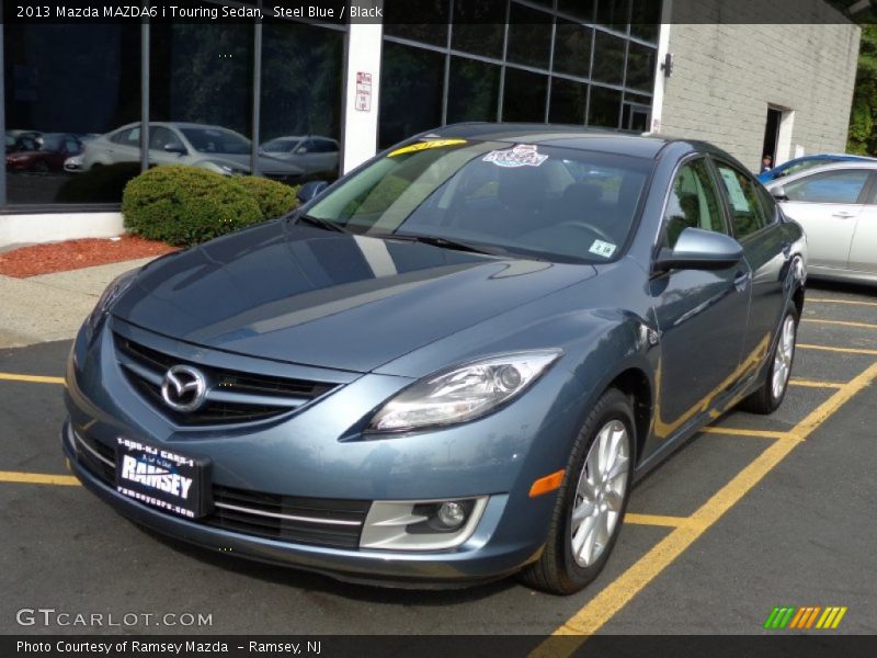 Steel Blue / Black 2013 Mazda MAZDA6 i Touring Sedan