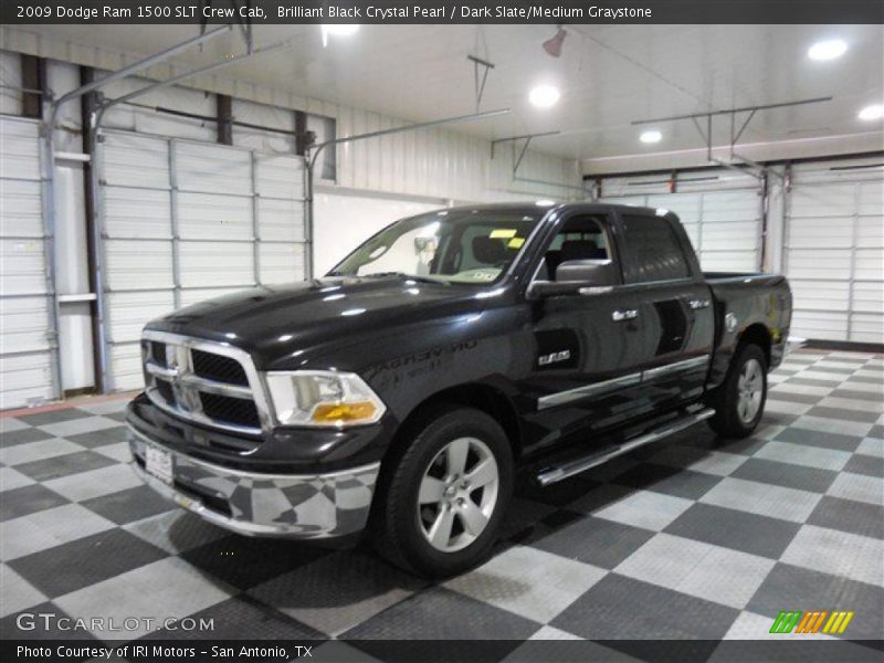 Brilliant Black Crystal Pearl / Dark Slate/Medium Graystone 2009 Dodge Ram 1500 SLT Crew Cab