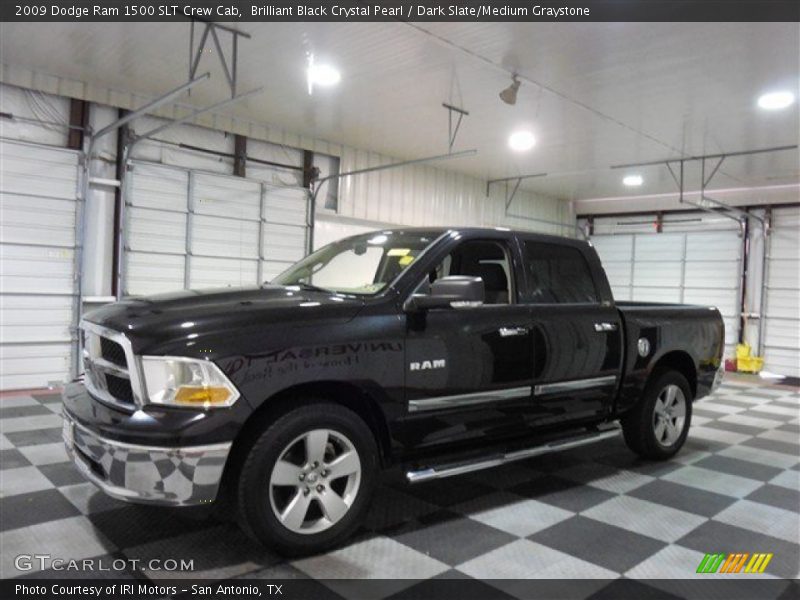 Brilliant Black Crystal Pearl / Dark Slate/Medium Graystone 2009 Dodge Ram 1500 SLT Crew Cab