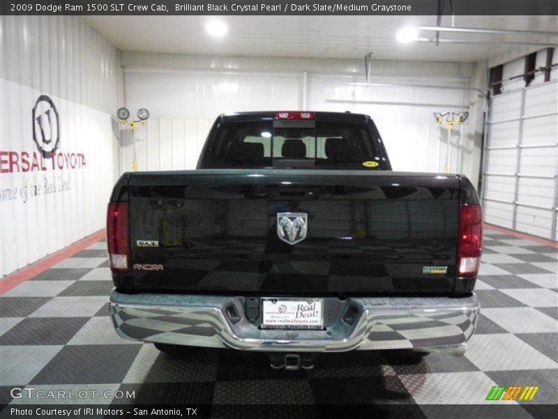 Brilliant Black Crystal Pearl / Dark Slate/Medium Graystone 2009 Dodge Ram 1500 SLT Crew Cab