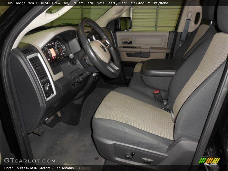 Brilliant Black Crystal Pearl / Dark Slate/Medium Graystone 2009 Dodge Ram 1500 SLT Crew Cab