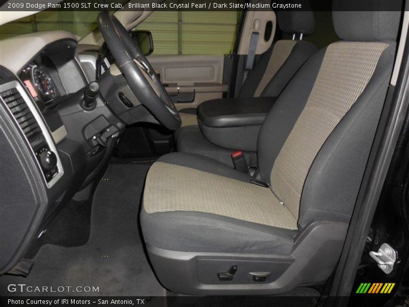 Brilliant Black Crystal Pearl / Dark Slate/Medium Graystone 2009 Dodge Ram 1500 SLT Crew Cab