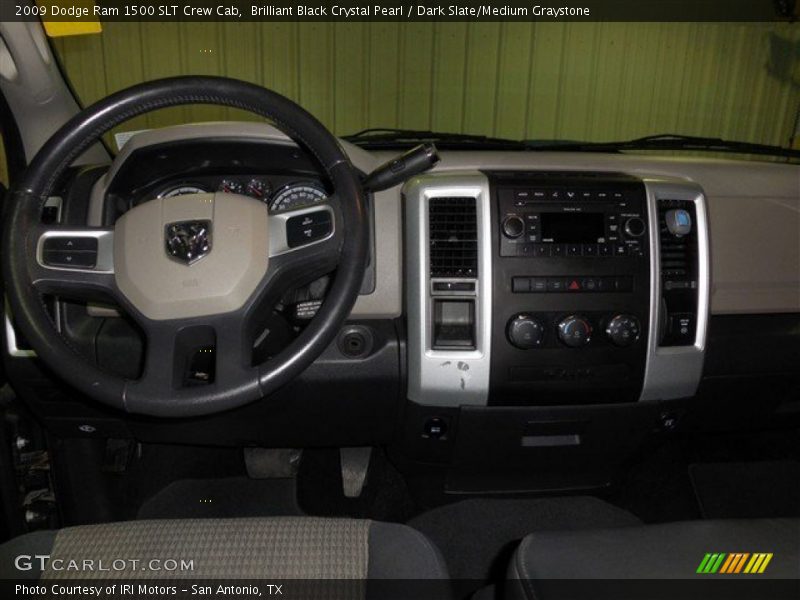 Brilliant Black Crystal Pearl / Dark Slate/Medium Graystone 2009 Dodge Ram 1500 SLT Crew Cab