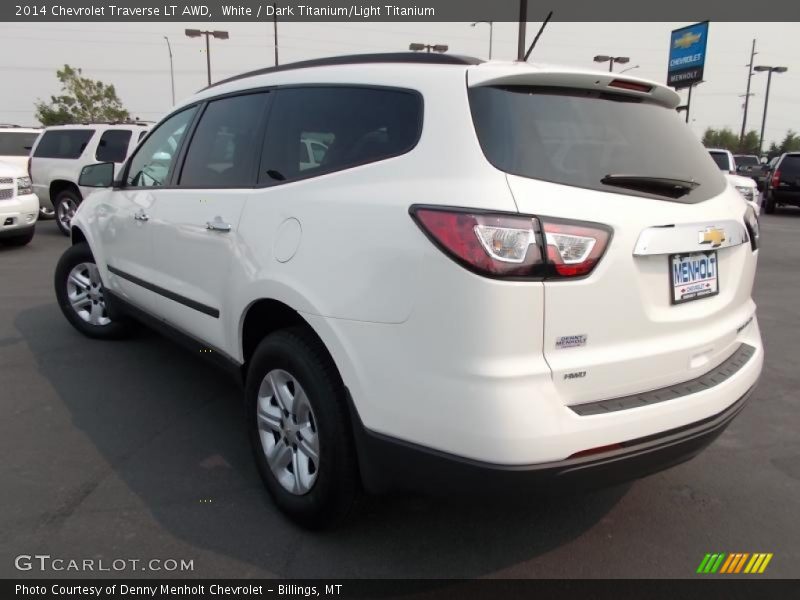 White / Dark Titanium/Light Titanium 2014 Chevrolet Traverse LT AWD