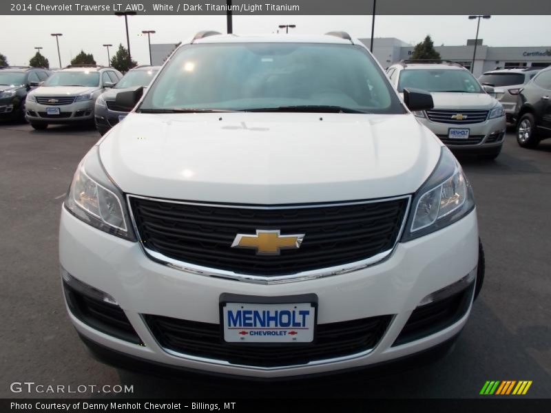 White / Dark Titanium/Light Titanium 2014 Chevrolet Traverse LT AWD