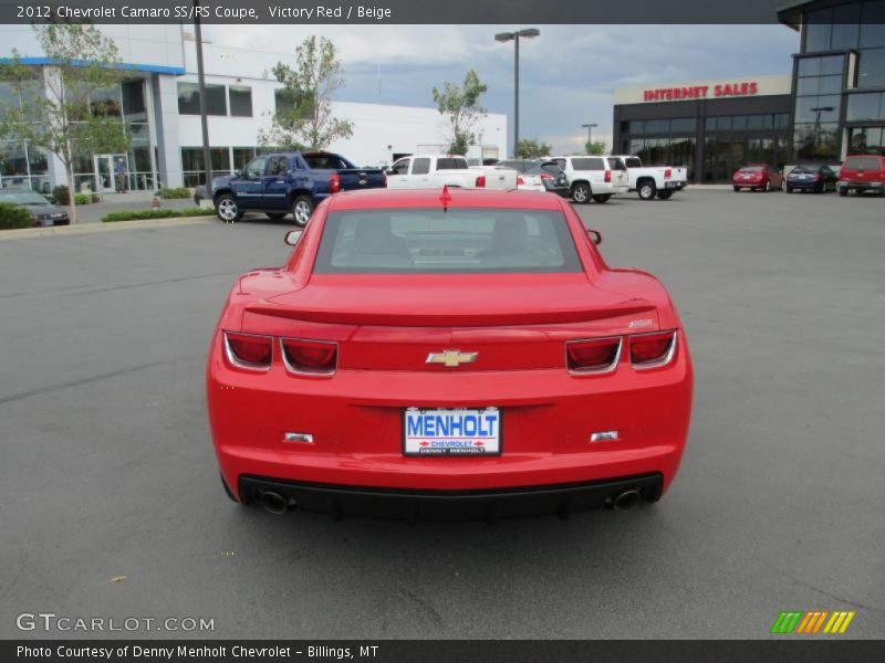 Victory Red / Beige 2012 Chevrolet Camaro SS/RS Coupe