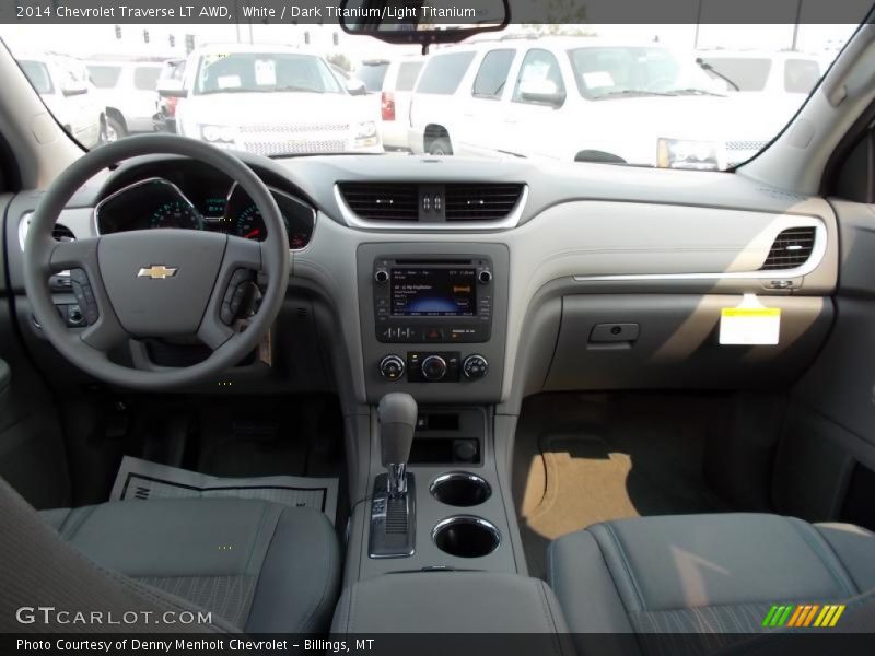 White / Dark Titanium/Light Titanium 2014 Chevrolet Traverse LT AWD