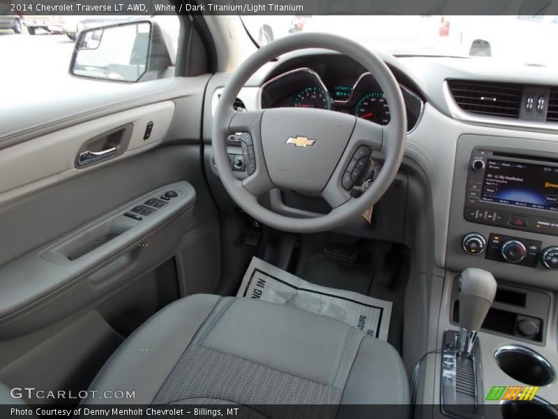 White / Dark Titanium/Light Titanium 2014 Chevrolet Traverse LT AWD