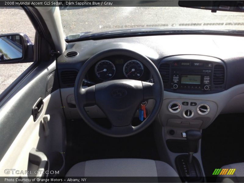 Dark Sapphire Blue / Gray 2008 Hyundai Accent GLS Sedan