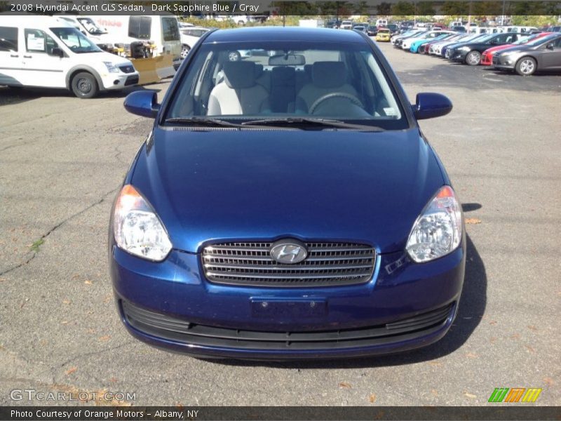 Dark Sapphire Blue / Gray 2008 Hyundai Accent GLS Sedan