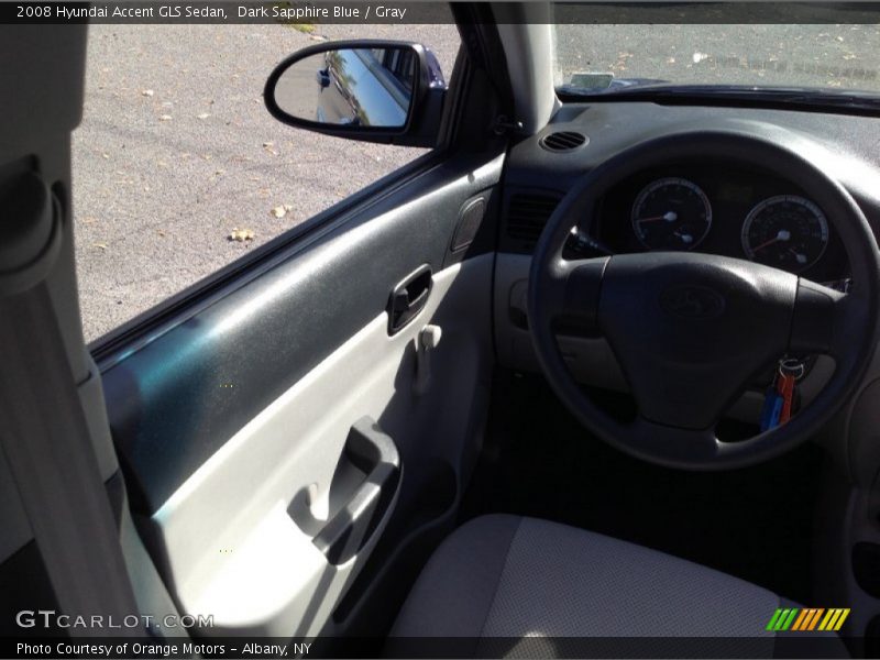 Dark Sapphire Blue / Gray 2008 Hyundai Accent GLS Sedan