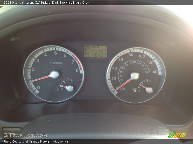 Dark Sapphire Blue / Gray 2008 Hyundai Accent GLS Sedan