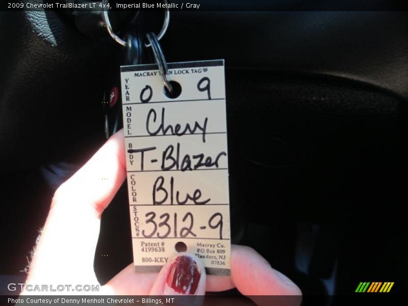 Imperial Blue Metallic / Gray 2009 Chevrolet TrailBlazer LT 4x4