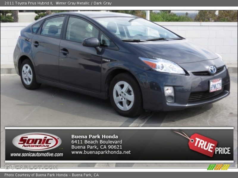 Winter Gray Metallic / Dark Gray 2011 Toyota Prius Hybrid II