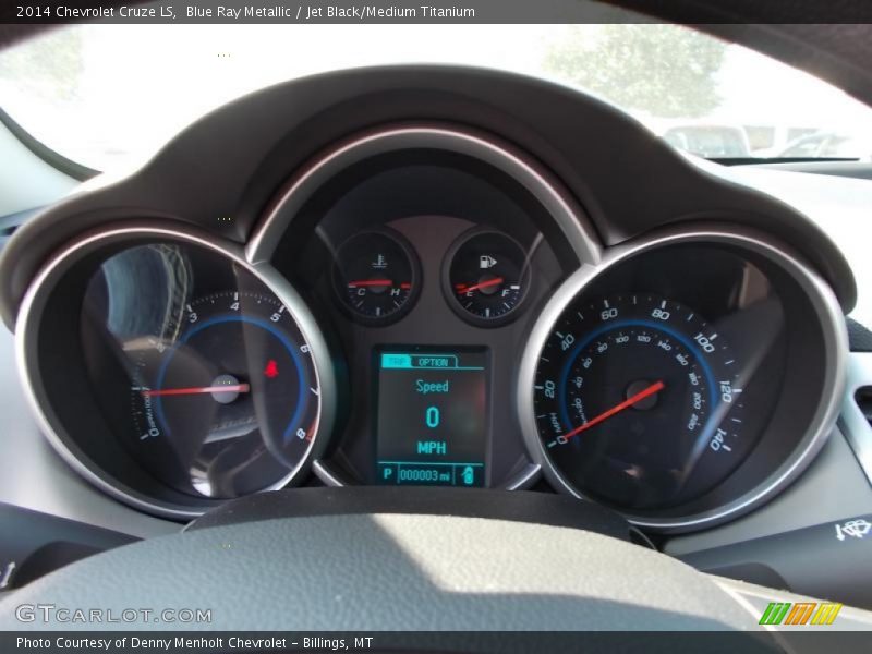 Blue Ray Metallic / Jet Black/Medium Titanium 2014 Chevrolet Cruze LS