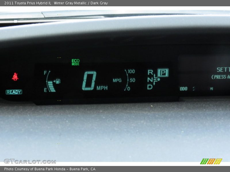 Winter Gray Metallic / Dark Gray 2011 Toyota Prius Hybrid II