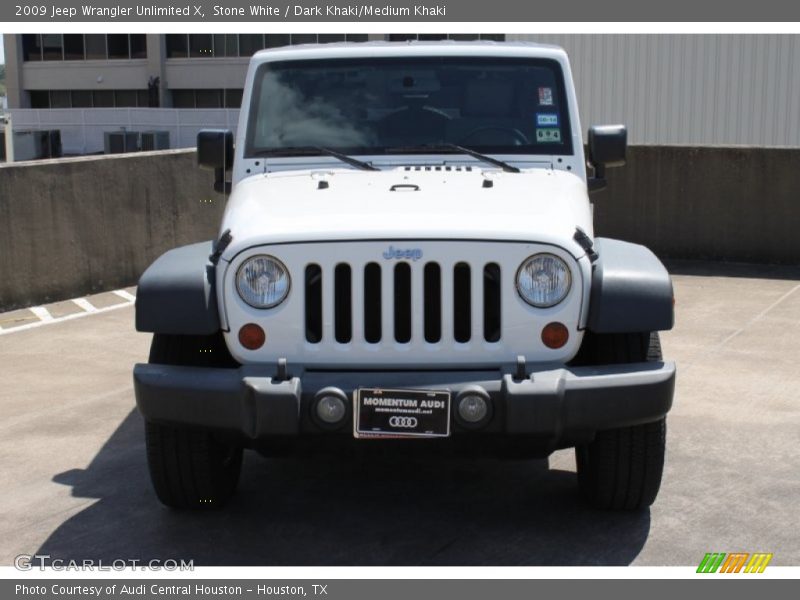 Stone White / Dark Khaki/Medium Khaki 2009 Jeep Wrangler Unlimited X
