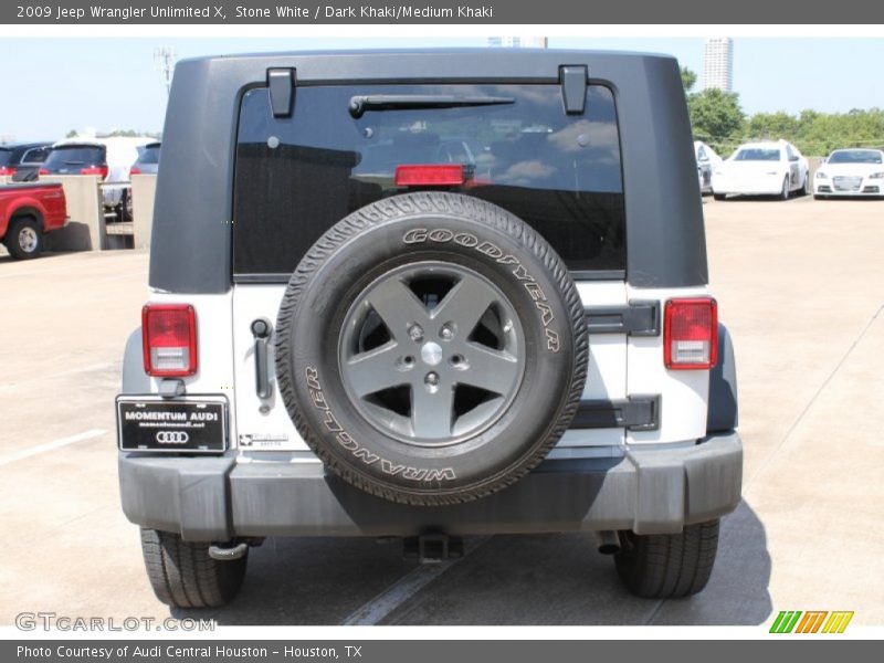Stone White / Dark Khaki/Medium Khaki 2009 Jeep Wrangler Unlimited X