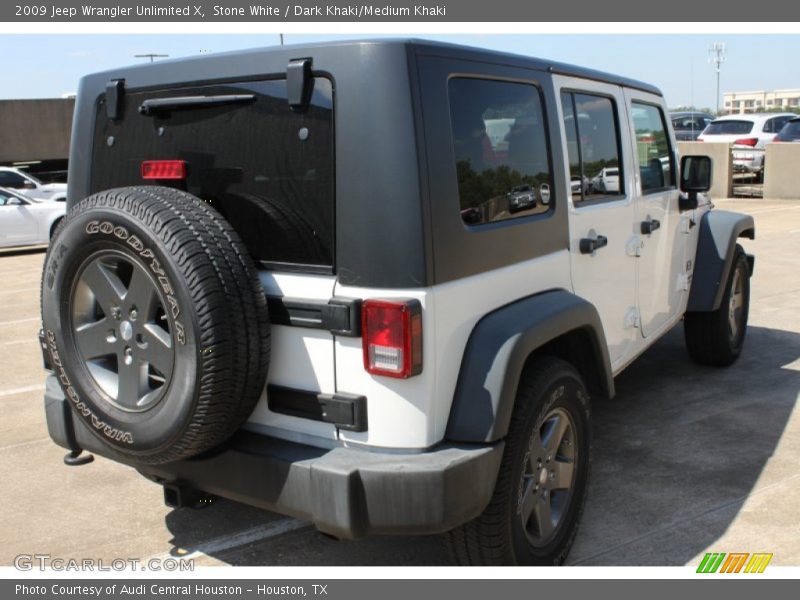 Stone White / Dark Khaki/Medium Khaki 2009 Jeep Wrangler Unlimited X