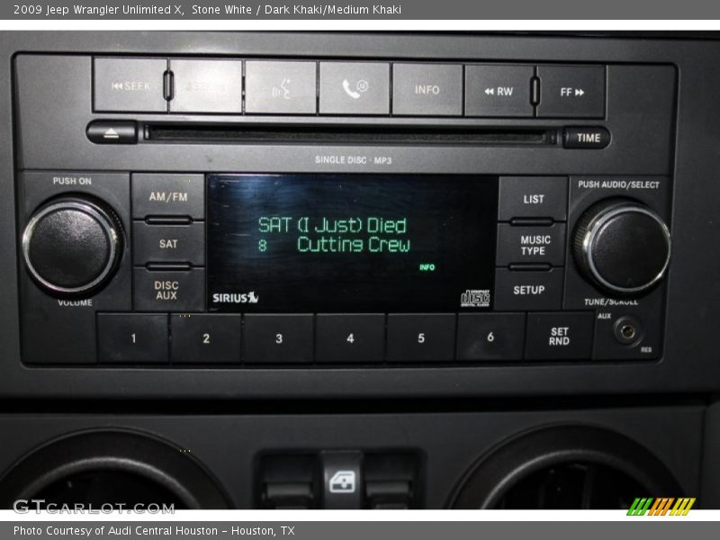 Stone White / Dark Khaki/Medium Khaki 2009 Jeep Wrangler Unlimited X