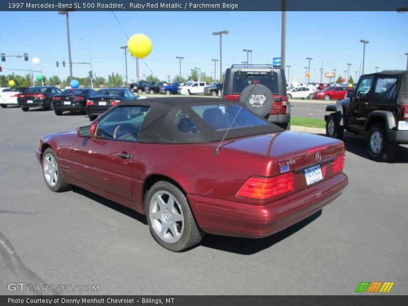 Ruby Red Metallic / Parchment Beige 1997 Mercedes-Benz SL 500 Roadster