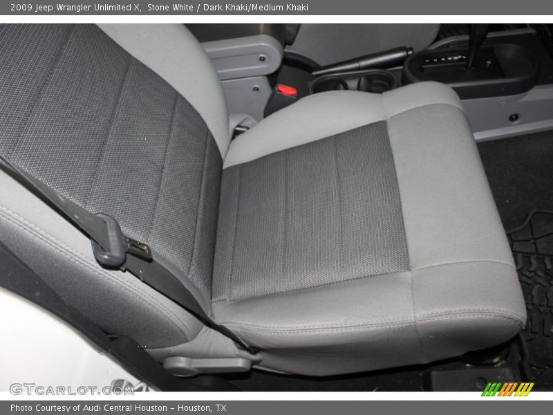 Stone White / Dark Khaki/Medium Khaki 2009 Jeep Wrangler Unlimited X