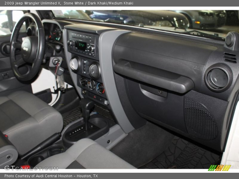 Stone White / Dark Khaki/Medium Khaki 2009 Jeep Wrangler Unlimited X