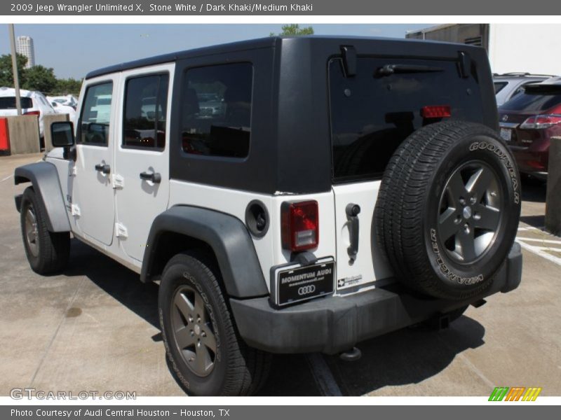 Stone White / Dark Khaki/Medium Khaki 2009 Jeep Wrangler Unlimited X
