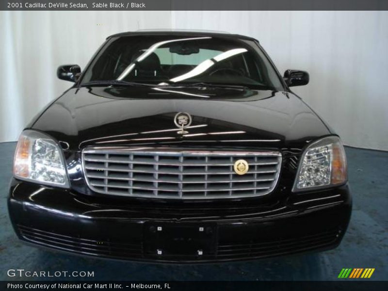 Sable Black / Black 2001 Cadillac DeVille Sedan