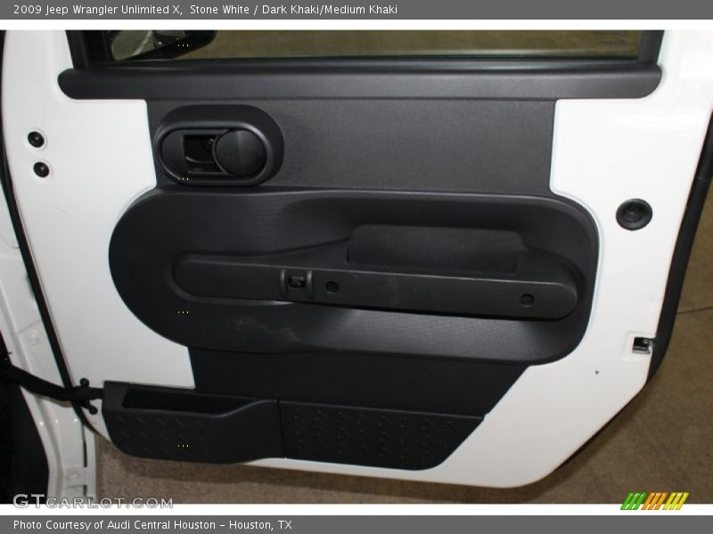 Stone White / Dark Khaki/Medium Khaki 2009 Jeep Wrangler Unlimited X