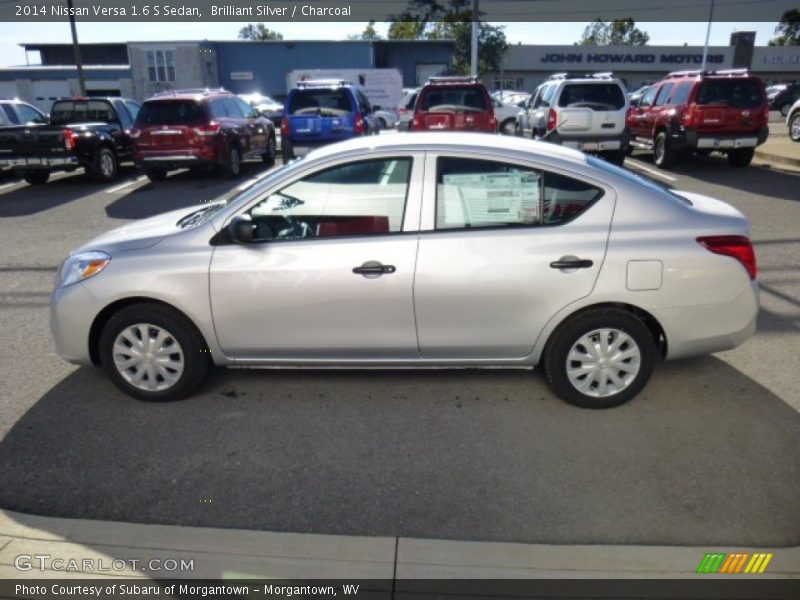 Brilliant Silver / Charcoal 2014 Nissan Versa 1.6 S Sedan