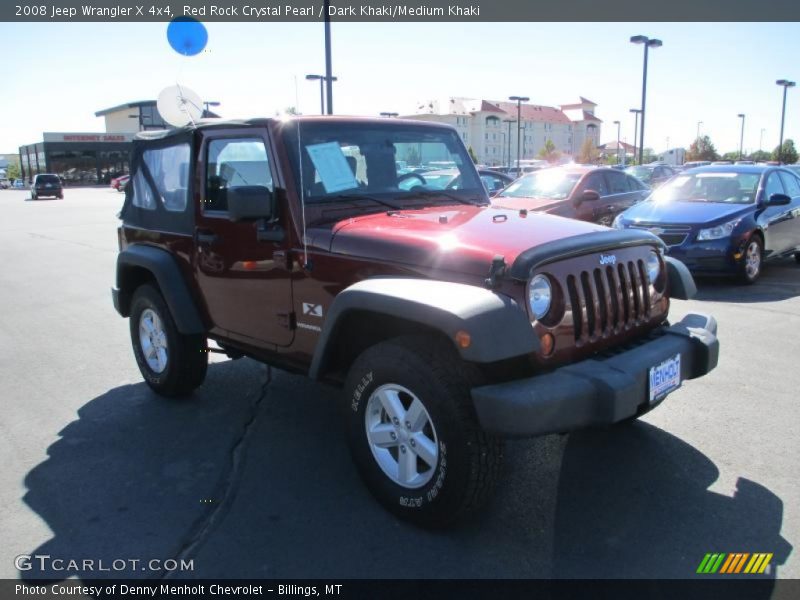 Red Rock Crystal Pearl / Dark Khaki/Medium Khaki 2008 Jeep Wrangler X 4x4