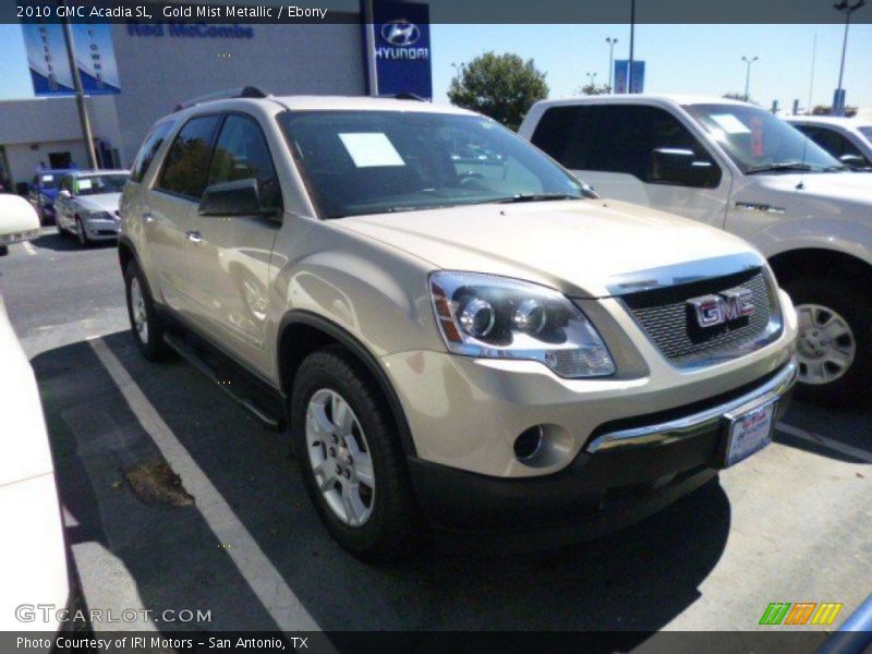 Gold Mist Metallic / Ebony 2010 GMC Acadia SL
