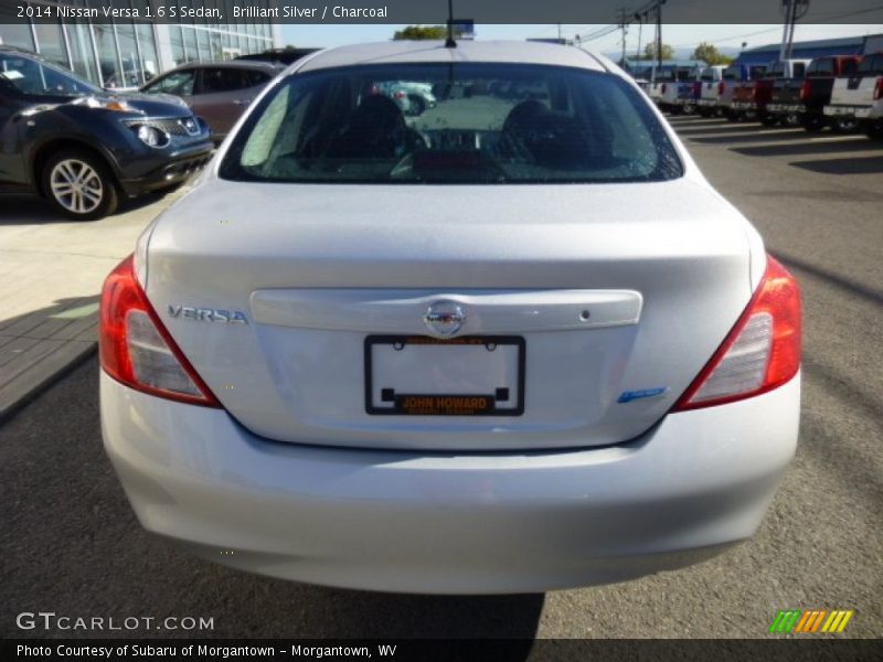 Brilliant Silver / Charcoal 2014 Nissan Versa 1.6 S Sedan