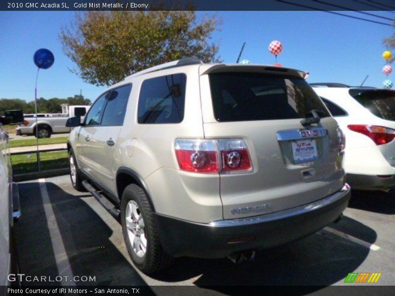 Gold Mist Metallic / Ebony 2010 GMC Acadia SL