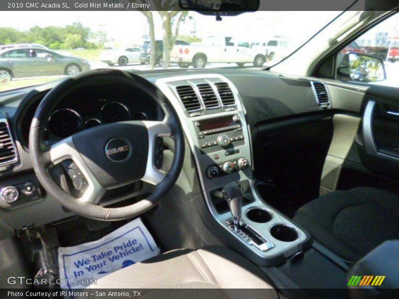 Gold Mist Metallic / Ebony 2010 GMC Acadia SL