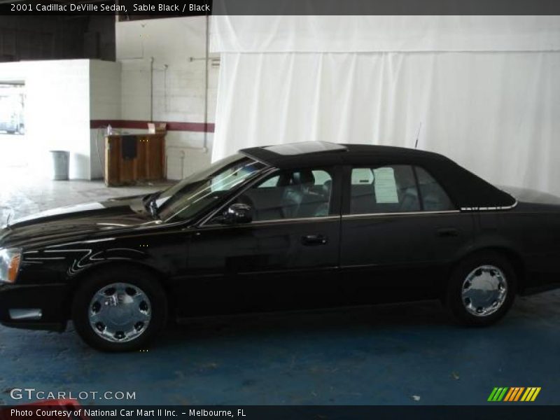 Sable Black / Black 2001 Cadillac DeVille Sedan