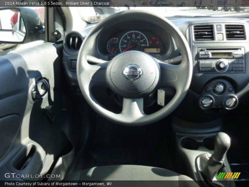 Brilliant Silver / Charcoal 2014 Nissan Versa 1.6 S Sedan