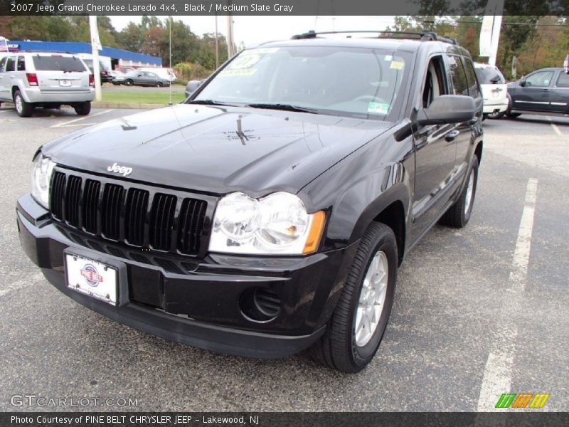 Black / Medium Slate Gray 2007 Jeep Grand Cherokee Laredo 4x4
