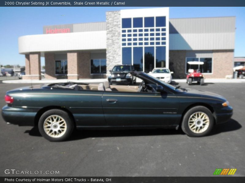 Shale Green Metallic / Camel 2000 Chrysler Sebring JX Convertible